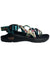 Women’s Z/Cloud X2 sandal, teal woven straps with multicolor accents, black sole