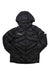 The Mammut Mens Taiss IN Hooded Jacket is a black, lightweight, quilted down puffer with a helmet-compatible hood, front zipper, left chest and arm Mammut logos, and is insulated and packable for any adventure.