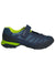 Men's Shimano MTS bike shoe, navy with neon green lining and front lace-up