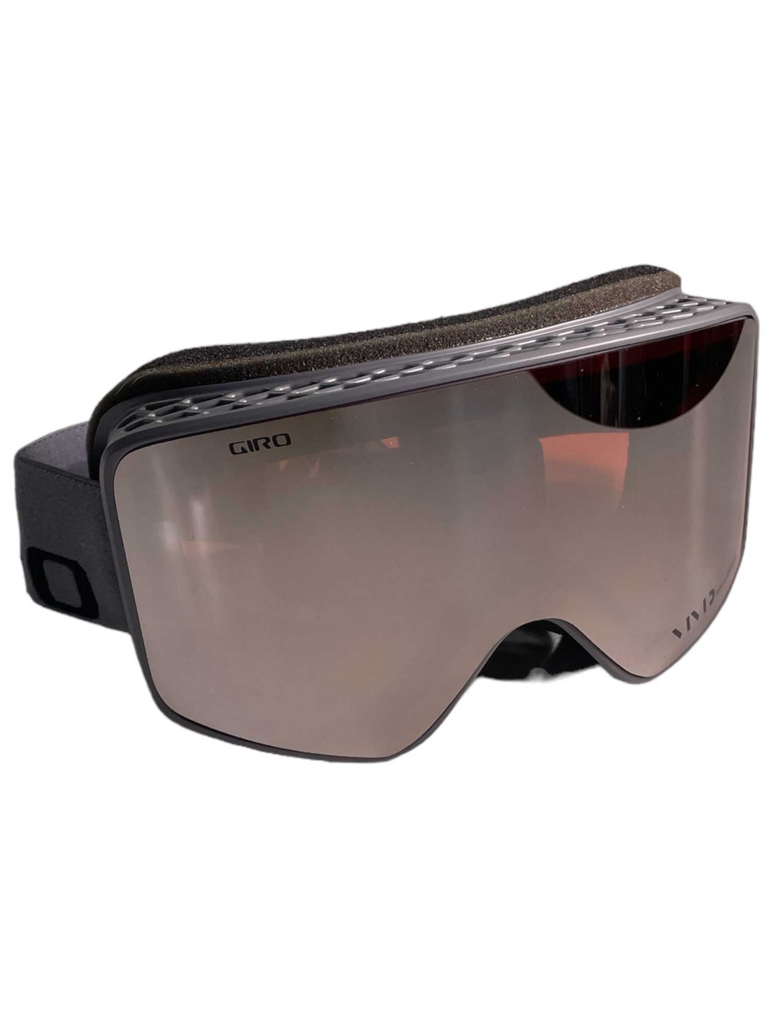 The Giro Method Goggle features a wide tinted VIVID lens, a black frame, and an adjustable elastic strap for snowsports.