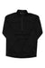 The Boulder Gear Mens Milo Pullover Sweatshirt is a black long-sleeve quarter-zip with a stand-up collar, shown laid flat on a white background.