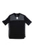 The Fox Mens Defend SS Jersey is a black and dark gray short-sleeve athletic shirt with a crew neckline, TruDri fabric, and a small white neck tag, shown flat on a white background.