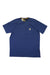 Navy blue short-sleeve pocket t-shirt with crew neck and chest logo patch