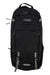 The Dakine Syncline 12L Hydration Pack is a black backpack with multiple zippered compartments, grey zipper pulls, and adjustable grey straps. It's spine protector compatible—perfect for mountain biking adventures. Photographed on a white background.