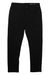 Men's 5-pocket pants, black with belt loops, button closure, straight leg.