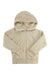 The Namuk Kids Panda High Loft Fleece Hoodie is a beige zip-up fleece with a hood and long sleeves, shown on a white background. Made from soft, plush high loft fleece with matching solid beige cuffs, hem, and zipper lining.