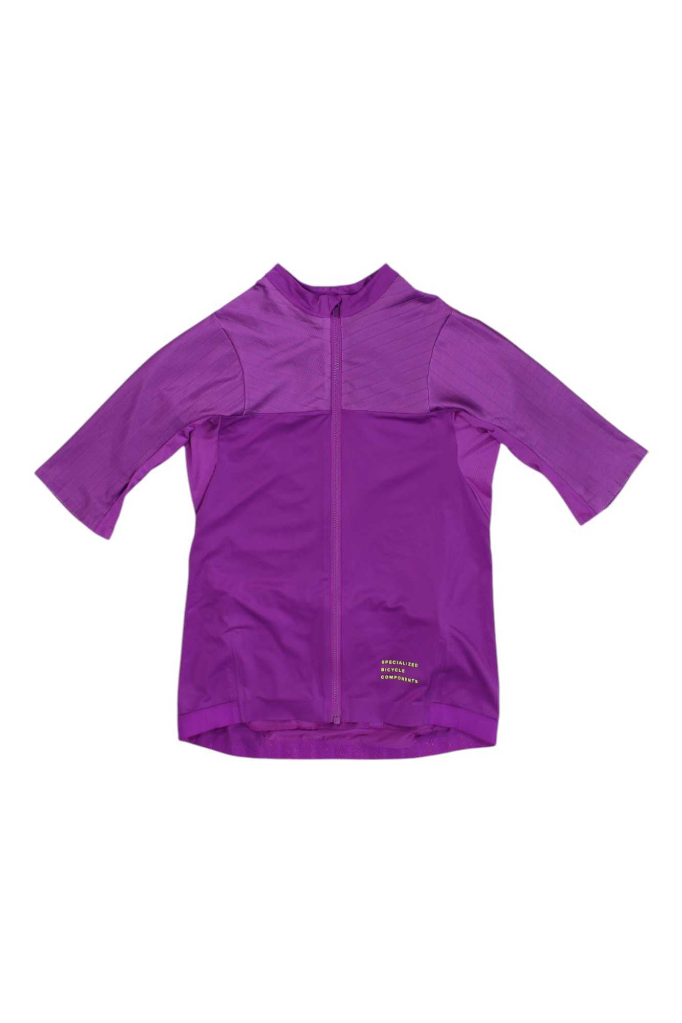 Women's kinetic training jersey, deep purple, full-zip with short sleeves