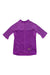 Women's kinetic training jersey, deep purple, full-zip with short sleeves