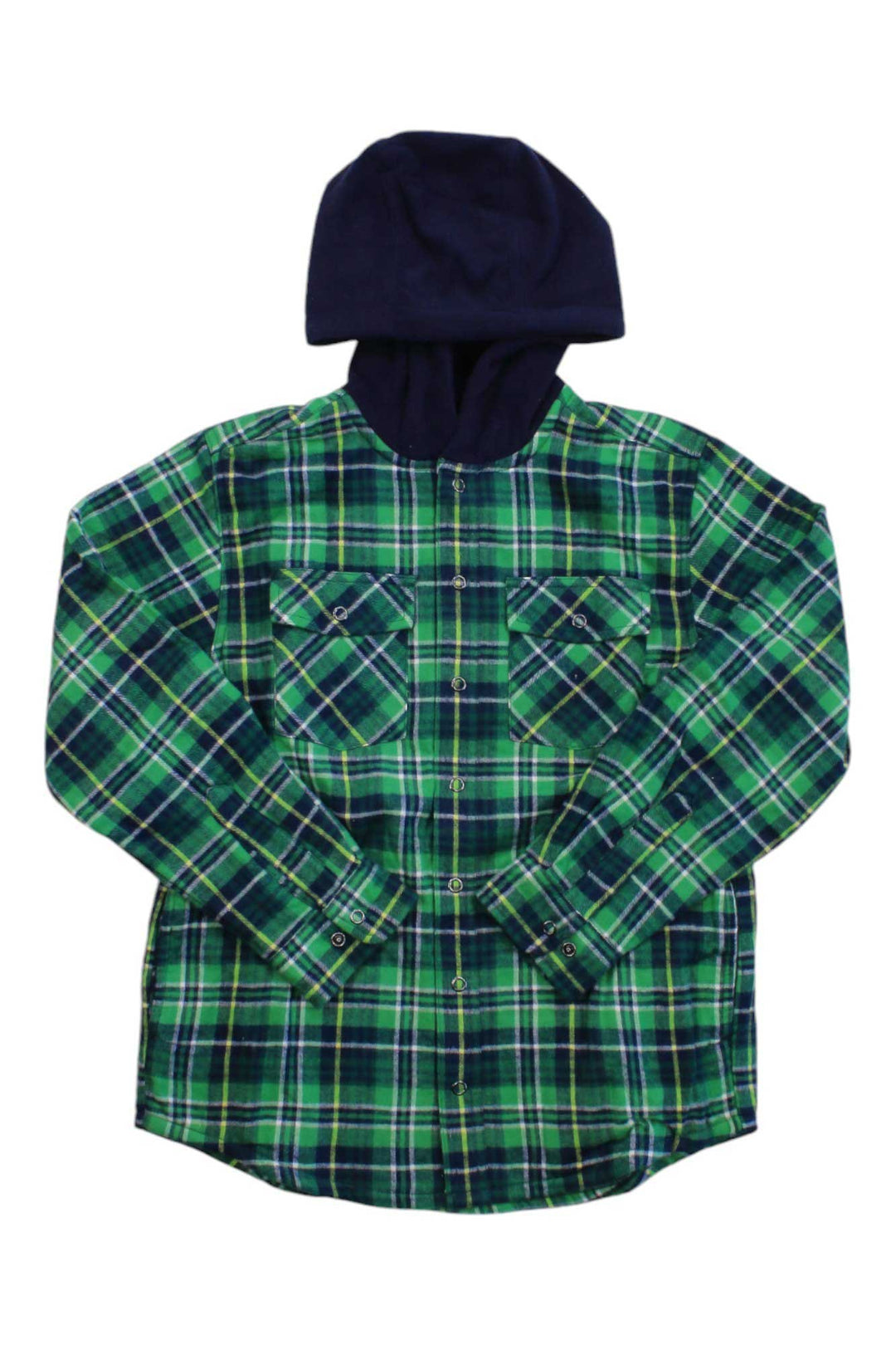 L.L.Bean Kids Fleece Lined Flannel Plaid Hooded Shirt L.L.Bean
