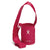Kids packable bottle sling in pink with adjustable shoulder strap and logo