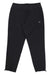 The Huk Womens Cedros Pant in black features zippered side pockets, adjustable drawstring ankle cuffs, and a small logo on the left hip. Designed for outdoor adventures, these versatile pants are perfect for hiking or any active outing. Shown laid flat on a white background.