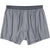 Men's boxer briefs in steel-blue gray with contoured pouch and elastic waistband