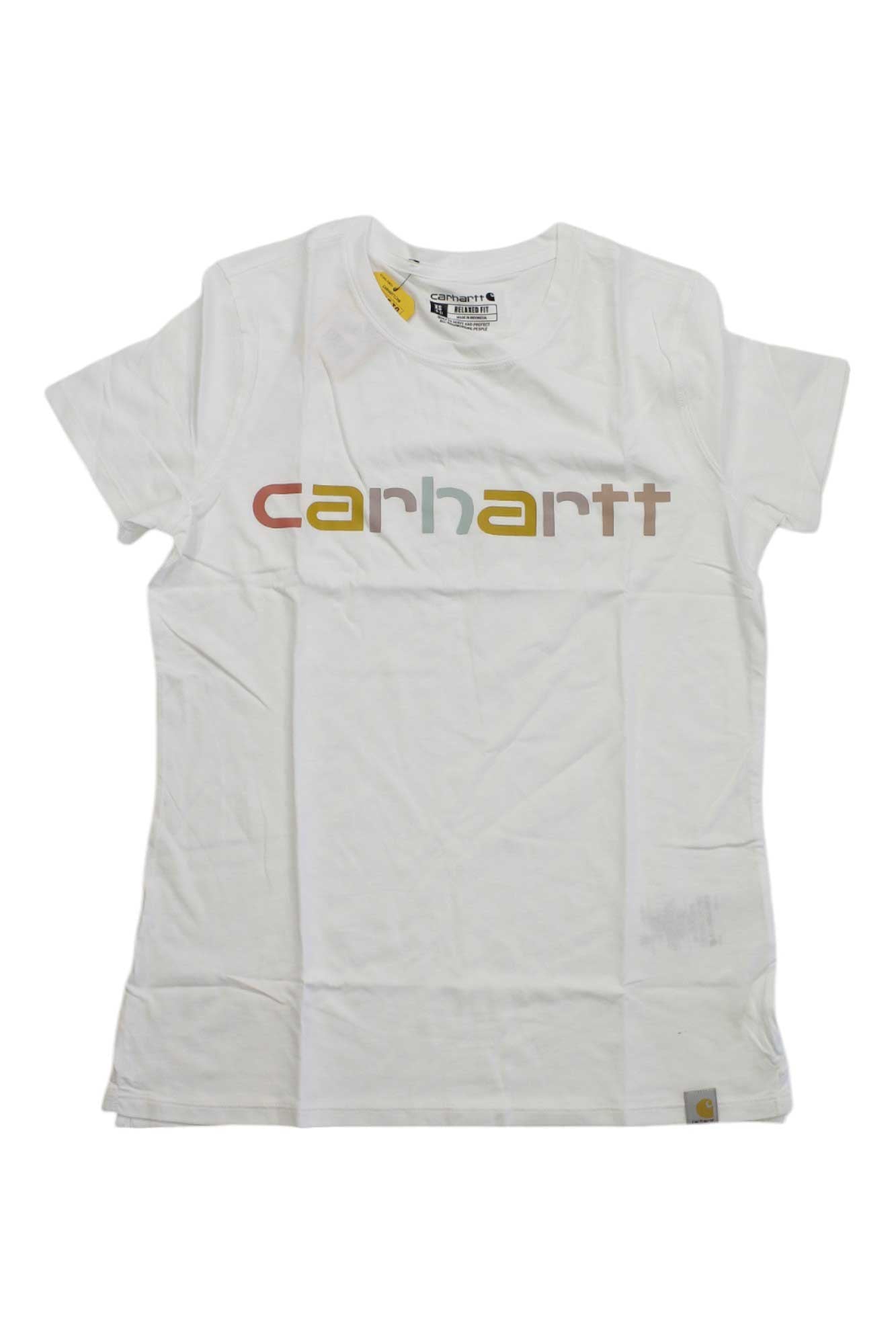 Carhartt Womens Relaxed Fit Lightweight Multi Color Logo Graphic SS T-Shirt Carhartt
