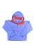 The Marmot Womens 96 Active Anorak is a light purple windbreaker made from recycled polyester, featuring a front zipper, red hood lining, embroidered chest logo, elastic cuffs, and a relaxed fit.