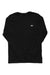 Men's Nanga long-sleeve T-shirt, black, crew neck with small chest logo.