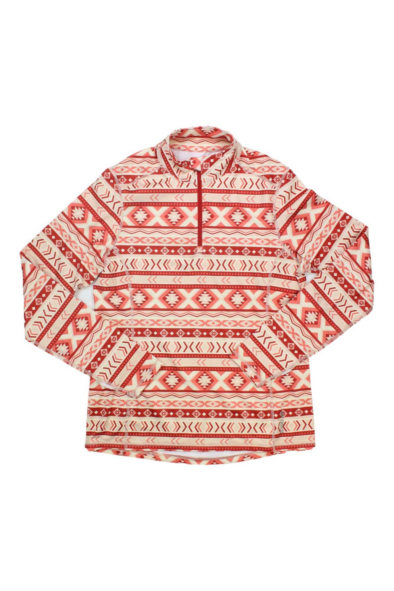 Hot Chillys Women's Micro-Elite Chamois Printed Zip T Hot Chillys