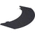 A curved, flat, solid steel black plate with two rectangular tabs on one edge, the Barebones Cowboy Fire Pit Grill Side Table is a protective or structural component for camping grill equipment.