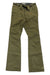 The L1 Womens Heartbreaker Twill Pant features an olive green straight-leg cut, black belt, zippered right thigh pocket, knee seam detailing, belt loops, and a button closure—perfect for skiing or snowboarding.