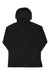 Men's crossover hoody with adjustable hood, black color, small chest logo