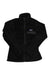 The Women's Full-Zip Re-Tool Jacket by Patagonia is black Polartec Thermal Pro fleece with a front zipper, high collar, and small logo chest pocket, shown laid flat on a white background.