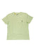 The Carhartt Womens WK87 Workwear Pocket SS T-Shirt is a light yellow, short-sleeve shirt with a chest pocket and small square logo patch, shown laid flat on a white background.