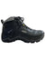 Men's mid waterproof lace-up boot in dark black with KEEN badge and grippy outsole