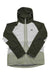 Strafe men's Nomad jacket, olive hooded full-zip with white contrast panels