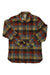 The L.L.Bean Men's Chamois Plaid Shirt is a long-sleeve, button-up shirt with a collar and chest pockets, featuring a classic plaid design in red, yellow, gray, and black.