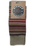 A pair of Wigwam Inline Socks with horizontal stripes in brown, beige, and red, packaged with a Wigwam logo label reading “Est. 1905” and “Made in the USA.” Perfect men's casual socks for everyday comfort.