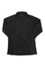 A black Salomon Womens Essential LT Warm Full Zip Jacket with long sleeves, high collar, and chest pocket is laid flat on a white background—a versatile fleece ideal for outdoor adventures.