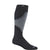Black snow socks with gray arch panel and black heel reinforcement