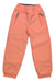 The Obermeyer Kids Campbell Pant is a peach-colored, insulated, and waterproof ski pant with an elastic waistband, zippered side pockets, and elastic ankle cuffs—perfect for active children. Displayed against a white background.