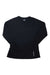 Black long-sleeve performance tee with thumbhole cuffs and small chest logo