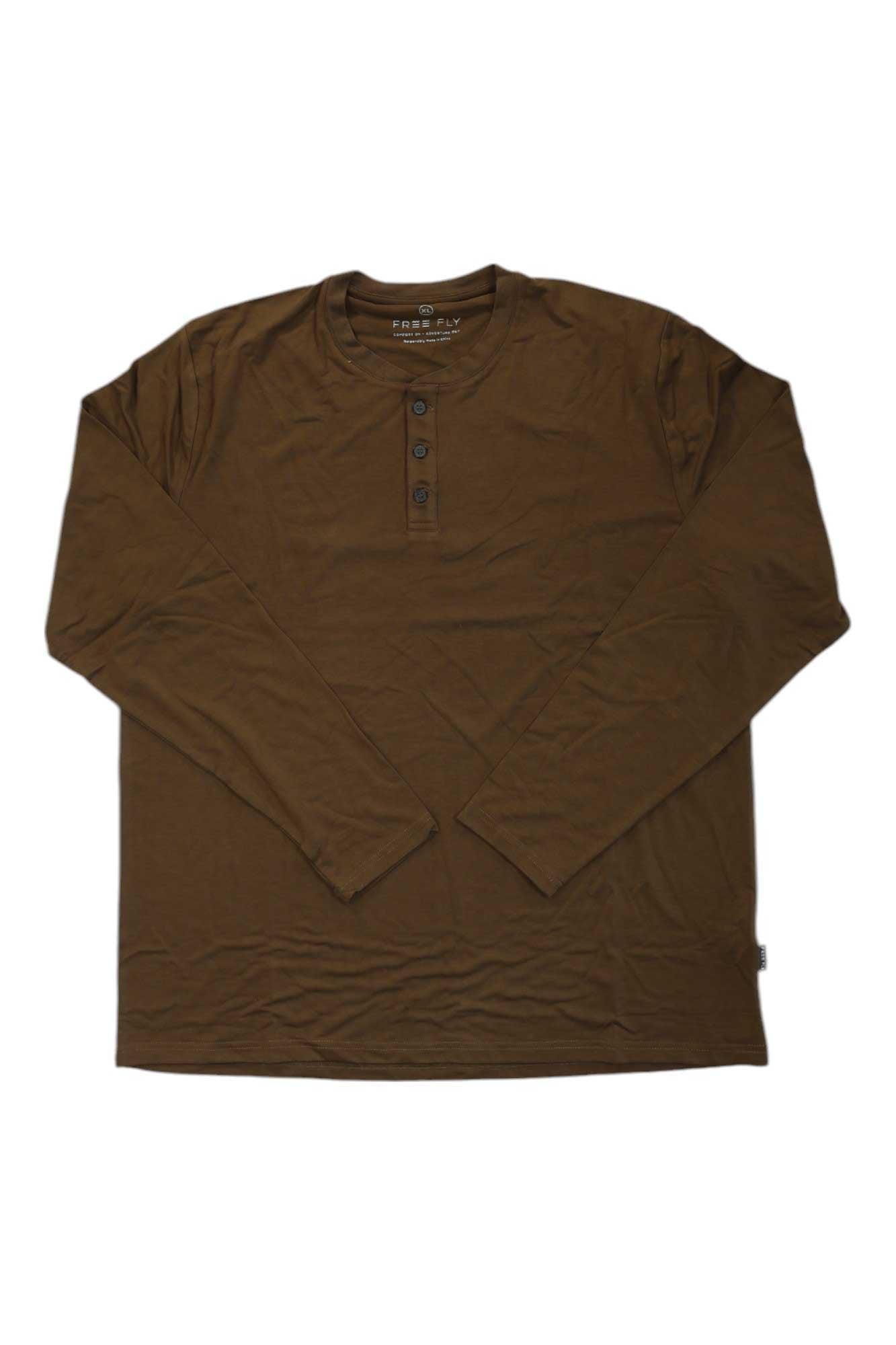 Free Fly Mens Bamboo Flex LS Henley Free Fly