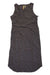 The Indyeva Womens Liike Long II Dress is a sleeveless, knee-length black hiking dress with a subtle high-low hem, moisture-wicking fabric, and a fitted design for comfortable outdoor wear. Displayed flat on a white background.
