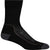 The Icebreaker Womens Hike+ Light Crew Sock is a single black crew sock with dark gray heel and toe accents, shown side view on a white background—ideal cozy hiking socks for any adventure.