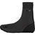 The Endura Mens Windchill Overshoe is a black, windproof cycling overshoe with a back zipper, sleek design, reflective details, reinforced toe area, and an Endura logo by the ankle—ideal for all-weather riding.