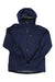 The Rab Mens Latok Mountain GTX Jacket, shown in navy blue on a white background, features a GORE-TEX waterproof shell, hood, front zipper, and multiple zippered pockets.