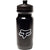 Black water bottle with white fox head logo and ridged lid
