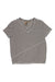 The Indyeva Womens Kurak LT Top is a short-sleeve, V-neck travel shirt with horizontal white and gray stripes, moisture-wicking fabric, and UPF 50+ protection, shown laid flat on a white background.