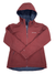 The maroon Phurtec II Softshell by Columbia features a windproof design, adjustable hood, front zipper, zippered side pockets, soft dark lining, and the Columbia logo on the left chest. Shown against a white background.