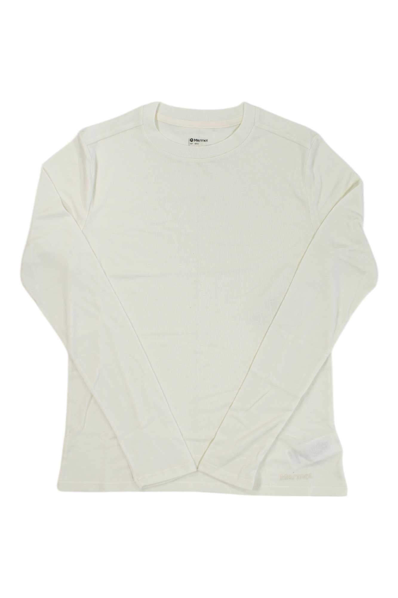 Women's long-sleeve crewneck top, light papyrus