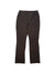 The Kuhl Womens Rydr Pant is a pair of dark brown hiking pants for women, featuring front pockets, button and zipper closure, and slightly flared legs, shown laid flat on a white background.