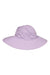 Women’s sun sombrero in lavender, wide brim with gathered crown