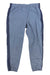 Eddie Bauer First Ascent Womens Guide Jogger in light blue with dark blue side panels features an elastic waistband, zippered side pockets, and elastic ankle cuffs. UPF 50+ fabric makes them ideal hiking pants or joggers for outdoor adventures.