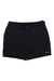 Womens dark shorts with front zip, belt loops, and Montane logo on the right leg