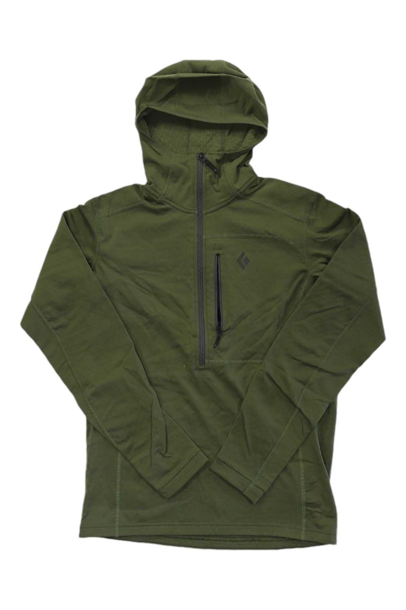 Black Diamond Mens Coefficient 1/4 Zip Fleece Hoody Black Diamond