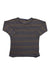 Women's Bacall casual top, navy crew neck with thin horizontal stripes