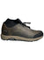Men's lace-up trail shoe with camo-pattern upper, black collar, and chunky sole