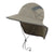Adventure sun hat in khaki with mesh vent and chin strap cords